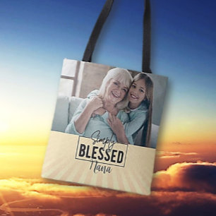 Gift! Personalized "Simply Blessed" Faith Based   Tote Bag