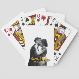 Gift Personalized Wedding Photo Playing Cards