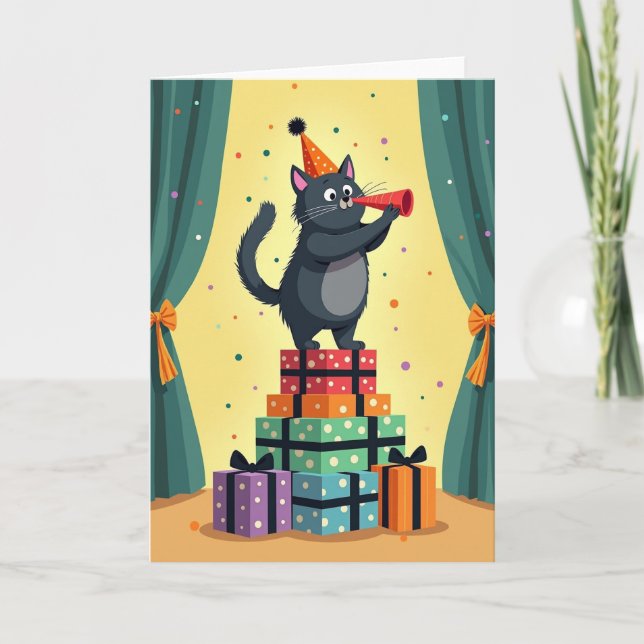 Gift Pyramid Birthday Card (Front)