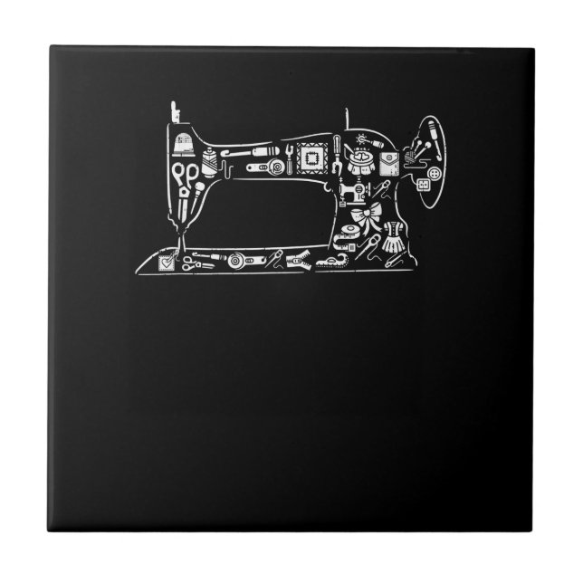 Gift Quilters And Tailors Quilting Gift Sewing Ceramic Tile (Front)