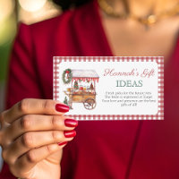 Gift Registry market Bridal Shower enclosure card