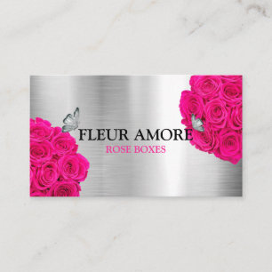 Gift Rose Boxes Flowers Flowerbox Business Card