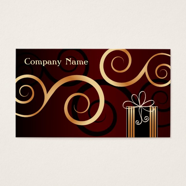 Gift Shop Design Business Card (Front)