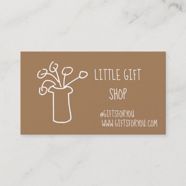 Gift shop modern simple business card (Front)