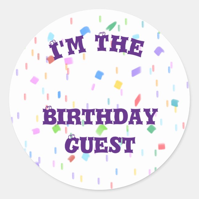 Gift Sticker for Birthday Guest (Front)