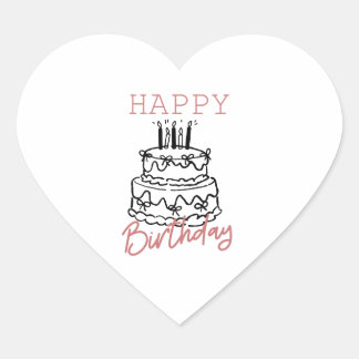 Gift Sticker Heart - Minimalist Birthday