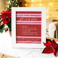 Gift Swap Game Secret Santa Cabana Pink Stripe