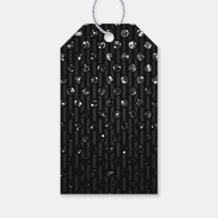 Gift Tag Black Sparkley Jewels