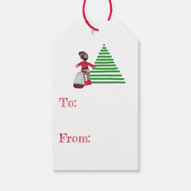 Gift Tag - Elf and Tree (Back)