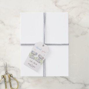 Gift Tag for Koala Gender Reveal Party.