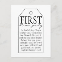 Gift Tag for Wine Bottle - First Dinner Party