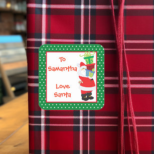 Gift Tag From Santa Personalised  Custom
