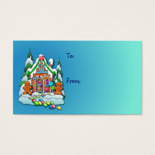 GIFT TAG GINGERBREAD HOUSE by SHARON SHARPE