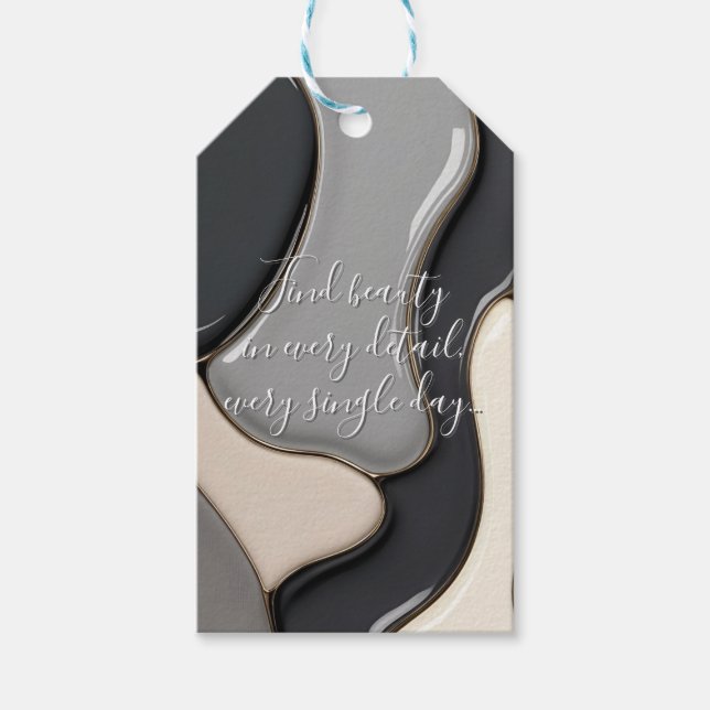 Gift tag in stylish abstract graphic (Front)