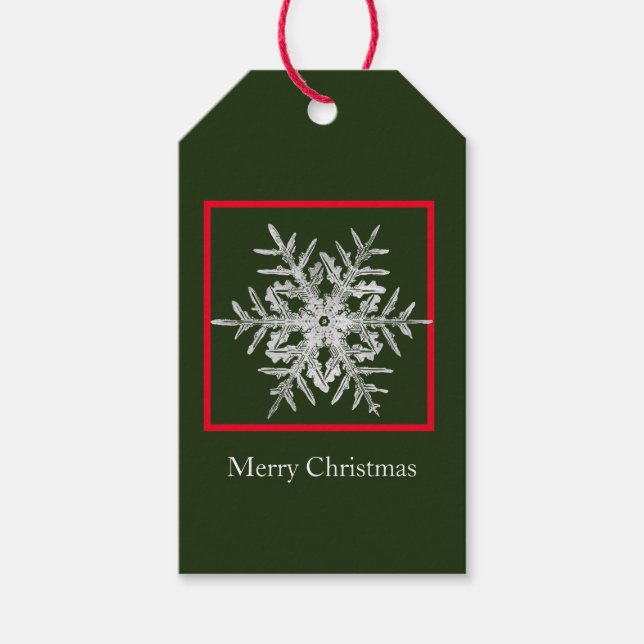 Gift Tag Merry Christmas Bentley Snowflake (Front)