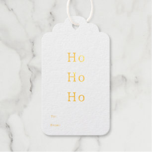 Gift Tag (Set of 10 pcs) - Ho Ho Ho Foil