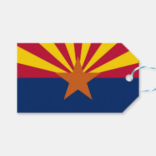 Gift Tag with Flag of Arizona State, USA