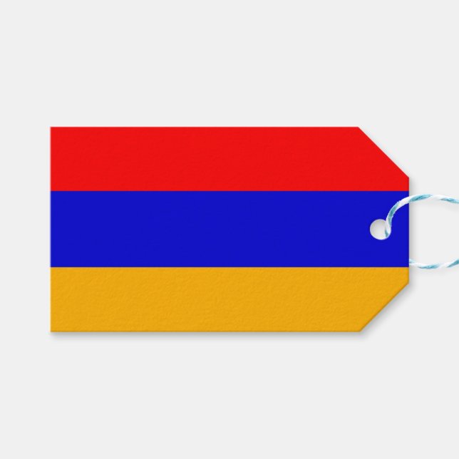 Gift Tag with Flag of Armenia (Front (Horizontal))
