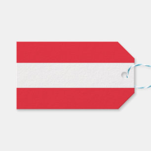 Gift Tag with Flag of Austria