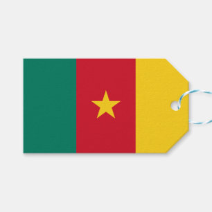 Gift Tag with Flag of Cameroon