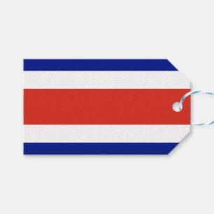 Gift Tag with Flag of Costa Rica