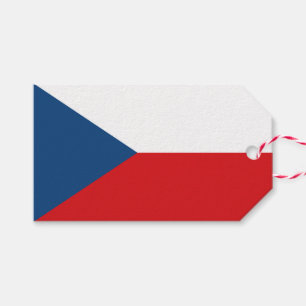Gift Tag with Flag of Czechia