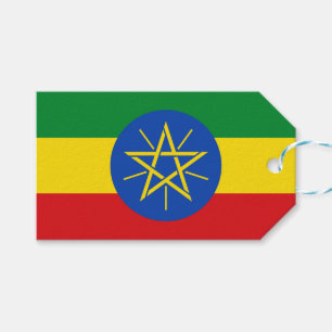 Gift Tag with Flag of Ethiopia