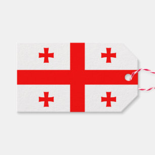 Gift Tag with Flag of Georgia