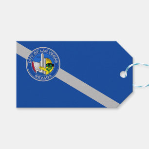 Gift Tag with Flag of Las Vegas City, USA