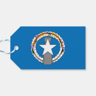 Gift Tag with Flag of Northern Mariana Islands