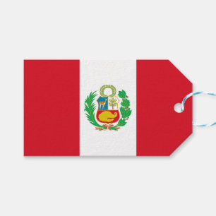 Gift Tag with Flag of Peru