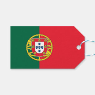 Gift Tag with Flag of Portugal