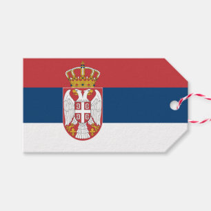 Gift Tag with Flag of Serbia