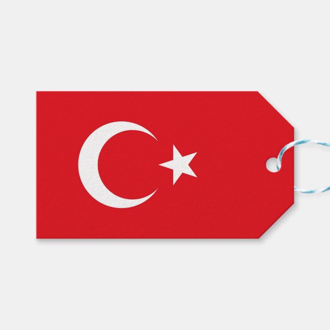 Gift Tag with Flag of Turkey (Front (Horizontal))
