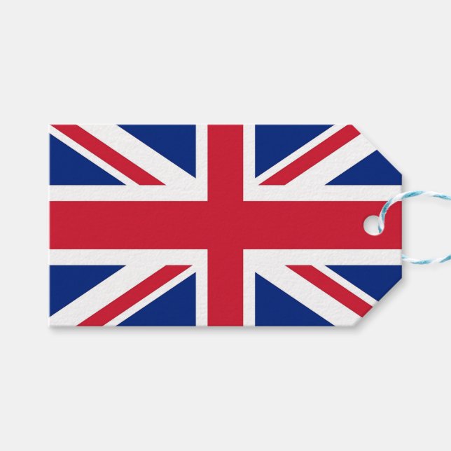 Gift Tag with Flag of United Kingdom (Front (Horizontal))