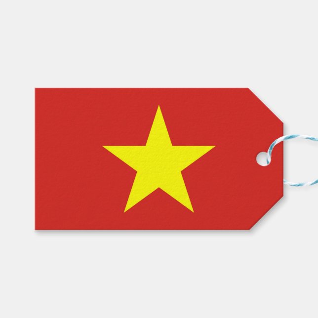 Gift Tag with Flag of Vietnam (Front (Horizontal))