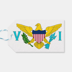 Gift Tag with Flag of Virgin Islands, USA