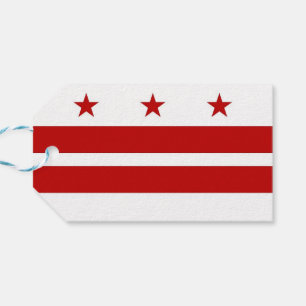 Gift Tag with Flag of Washington DC, USA