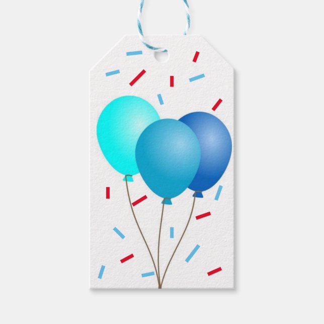 Gift Tags - Balloons with Confetti (Front)