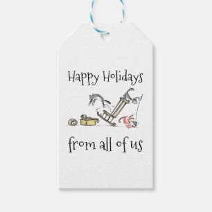Gift Tags, Happy Holidays, From all of Us, Cats Tags