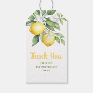 Gift Tags Lemon citru birthday.