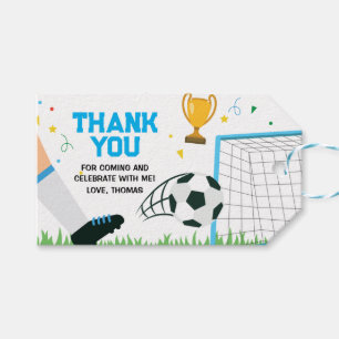 Gift Tags Thank You Card Soccer Sport Birthday
