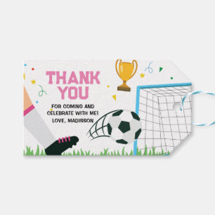 Gift Tags Thank You Card Soccer Sport Birthday