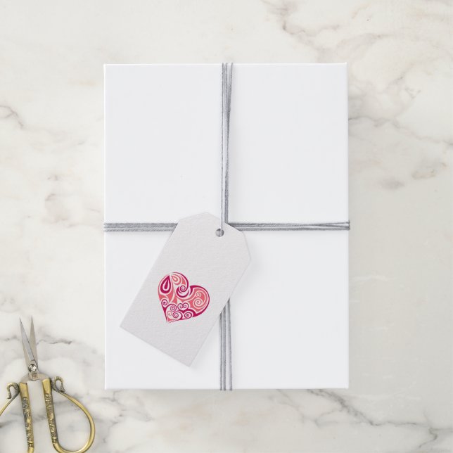 Gift Tags - Valentine's Day Heart (With Twine)