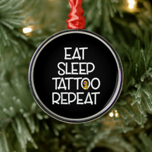 Gift Tattoo Artist Funny Saying Tattooed Metal Ornament