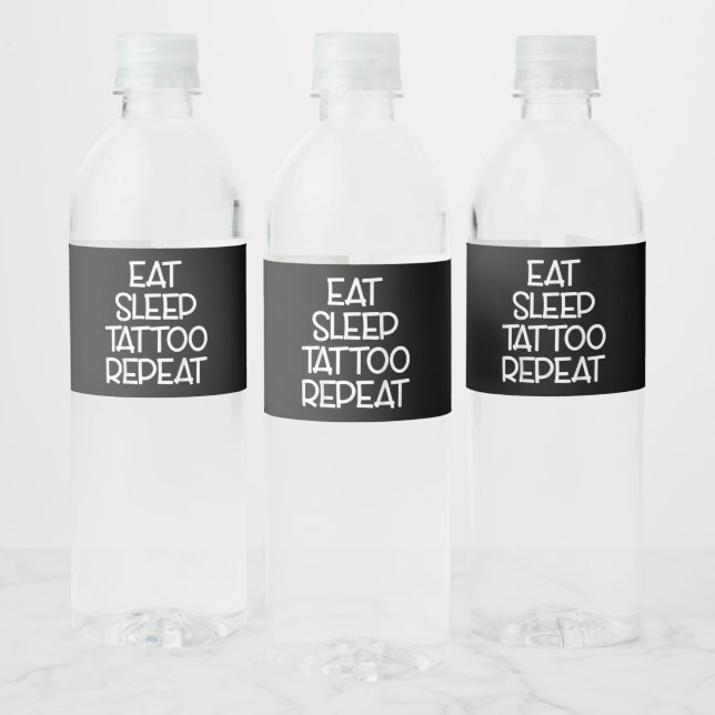 Gift Tattoo Artist Funny Saying Tattooed Water Bottle Label (Bottles)