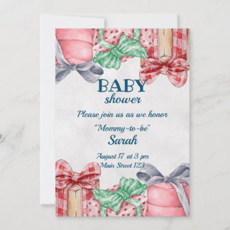 Gift Themed Baby Shower Invitation