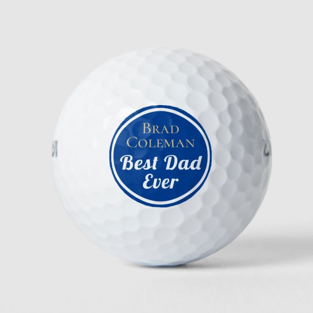 Gift this! Best Dad custom Golf Balls (Front)