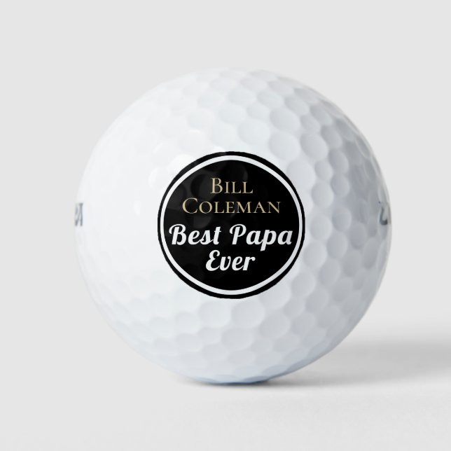 Gift this! Best Papa custom Golf Balls (Front)