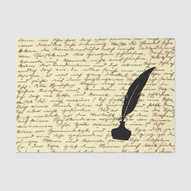 Gift Tissue Paper with Antique Letter (Front)